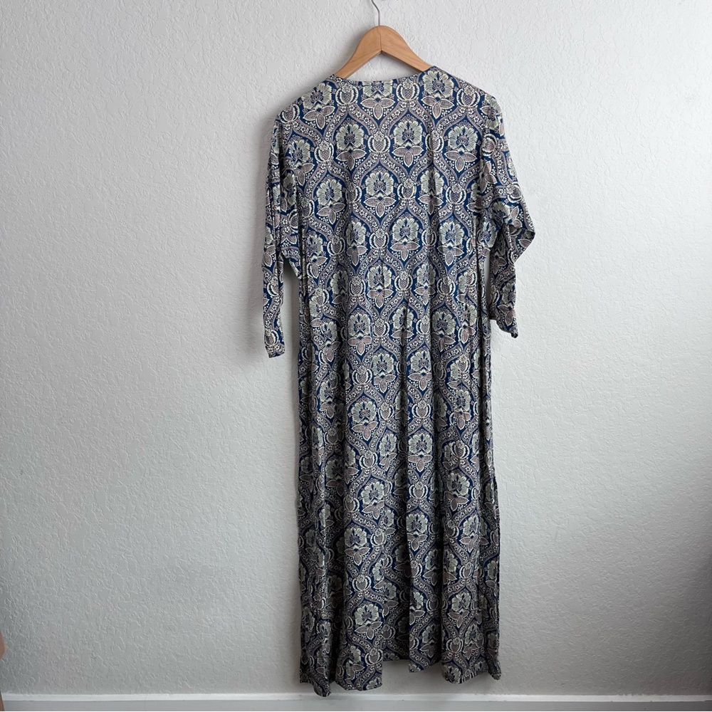 Roller Rabbit Maxi Kaftan Dress Floral Paisley - Picture 9 of 10